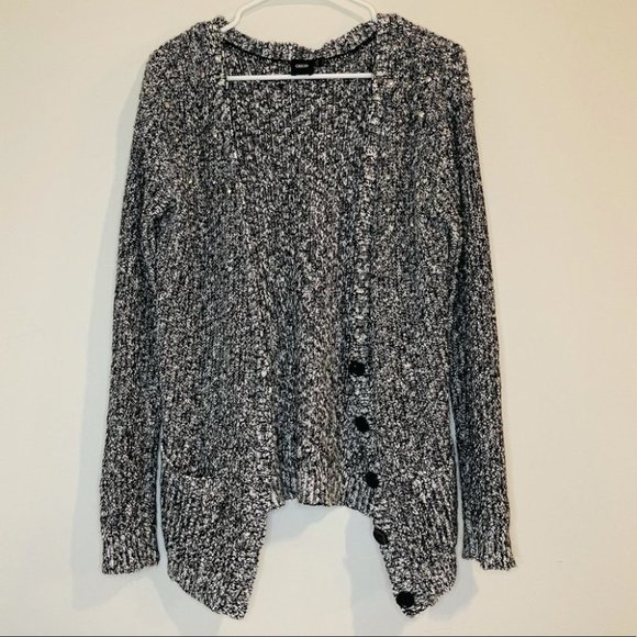 ASOS Sweaters - ASOS Studded Black White Open Cardigan